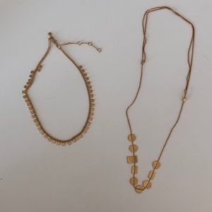 Two madewell shape necklaces